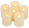 6 pcs Premium sin llama velas con temporizador, LED, de velas funciona con pilas velas con temporizador, batería de larga duración, duración de la batería 200 + horas