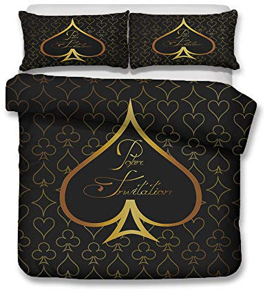 FANSU Ensemble de literie 3 pièces 3D Tarot 1 Home Housse de Couette, 2 Taies d'oreiller Décoration de la Chambre Parure de Lit en Microfiber (Pique,135 * 200cm)