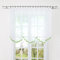 HongYa Gardine Store mit Kräuselband Transparenter Voile Bogenstore Blumenfenster Küche Vorhang mit Satinband H/B 100/300 cm Grün