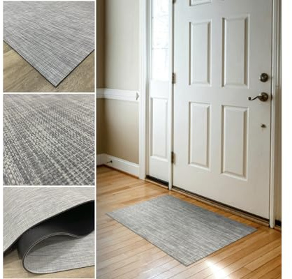 Tadi & Imperio1979 Alfombra Vinilo Trenzado - Vinílica 60x40 Para Exterior, Cocina, Salón y Recibidor