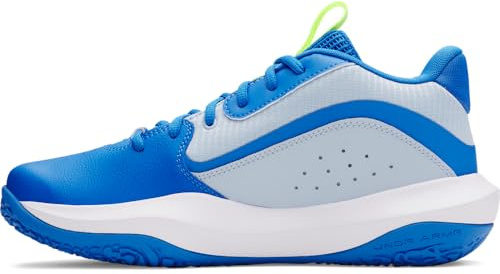 Under Armour Unisex Lockdown 7, Breathable and Lightweight Basketball Shoes, Basketball Trainers with EVA Midsole and Traction,Blue Calm / Blue Atlantis / Metallic Blue Calm,6