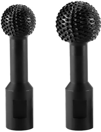 2 Piezas Fresa Esférica Giratoria para Madera de 25 mm/40 mm, Robustas y Fáciles de Usar, Amplia Gama de Aplicaciones, Cortador de Bolas, para Amoladora Angular de 115/125 mm (negro)