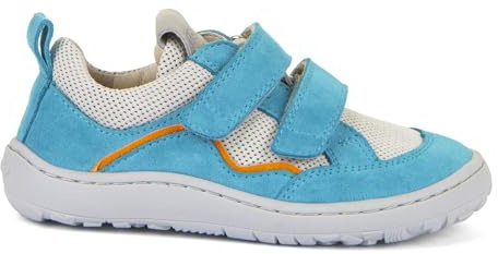 Froddo Baskets Mega flexibles - Base pieds nus - Cuir + empiècement en maille v G3130260, turquoise, 28 EU