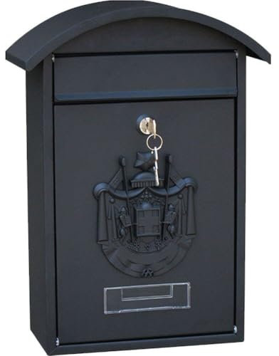 Supporto da parete per cassetta postale in metallo, stile vintage, con serratura, per decorazioni domestiche, cassette postali esterne