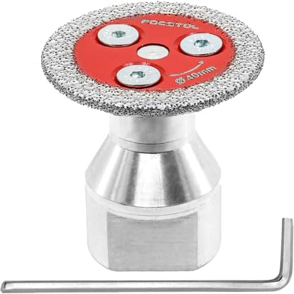 FOCSTOL Mini diamantskiva för stengods - 1 st diamantskärblad 40 mm kakel med fläns M14 för marmor, granit, konstgjord sten, porslin, keramik