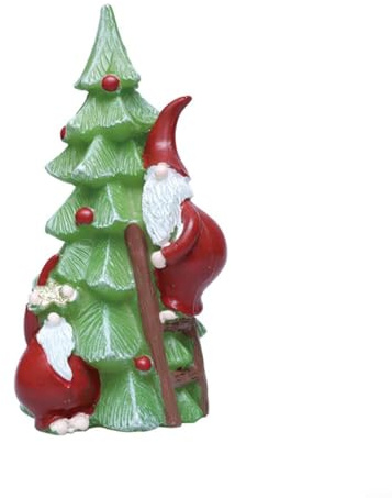 CWOQOCW Figura decorativa de resina para árbol de Navidad, diseño de Papá Noel, para decoración del hogar y escritorio (verde)