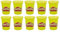 Play-Doh 12er-Pack mit gelber Spielknete, 112g-Dosen in recycelbarer Verpackung, Knete für fantasievolles und kreatives Spielen, ab 2 Jahren