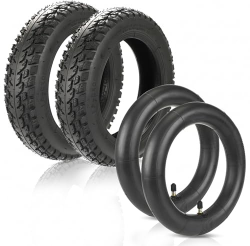 ANSENI Rueda 10 pulgadas(10x2-6.1) y Camaras de aire 10 pulgadas(10x2) Neumático de Repuestos todoterreno offroad compatible con los patinetes electrico y Scooter Xiaomi M365,Pro 2
