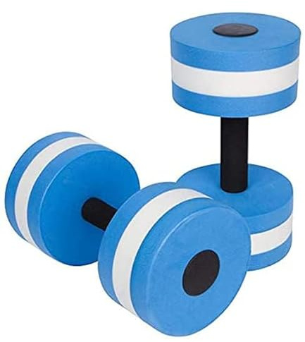 Eanpet Set of 2 Sports Aquatic Exercise Dumbbells Aqua Fitness Barbells Exercise Hand Bars - for Water Aerobics,Blue