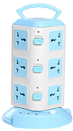Tower Surge Protector Power Strip Multi Plug Outlet with 3 USB Ports