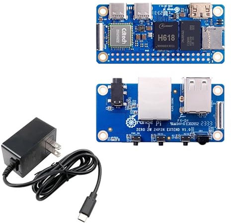 Orange Pi Zero 2 W 2 GB LPDDR4 Allwinner H618 Quad-Core 64 Bit Single-Board-Computer mit 16 MB SPI Flash, unterstützt WiFi und BT5.0, Entwicklungsplatine Run Android 12 TV/Ubuntu (2G +