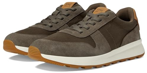 TOMS Tenis Trvl Lite RetroSneaker para Hombre, Repelente al Agua, Gamuza de Sarga Vintage, 47.5 EU
