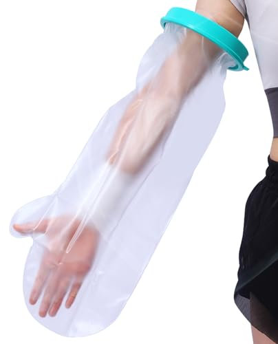 VEGCOO Waterproof Cast Cover Arm, Adult Waterproof Arm Cover for Shower, Soft and Comfortable Reusable Plastic Waterproof Sealable Arm Cover for Forearm Waterproof Protection (Arm)