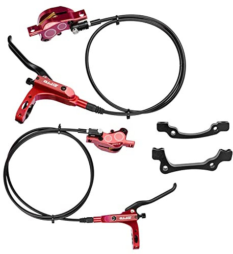 JINGFENG 4-Kolben-MTB-Hydraulik-Fahrrad-Scheibenbremse Aluminium-Bremssattel vorne und hinten Fahrradbremsen für Rennrad-Mountainbike