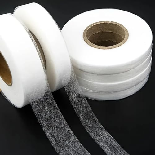 SIMAO TOYS bande d'ourlet 60m de long et 20mm de large - bande thermocollante à appliquer sur les textiles comme les pantalons, les rideaux et les voilages - flou d'ourlet de haute qualité