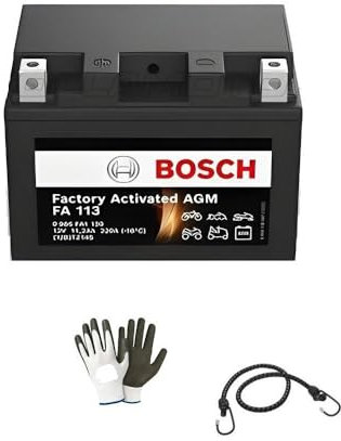 Compatible avec KT-M Adventure 990 dal 2006 al 2013 Batterie YTZ14S-BS SCELLÉE AU Gel Bosch FA113 CHARGÉE ET PRÊTE À l'emploi Batteries 11 AMPÈRE 12 Volt 150X88X110MM