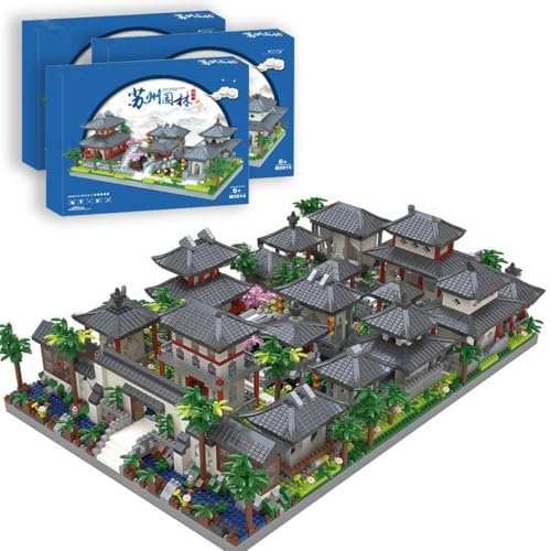 CIJINAY Modular Haus Bausteine, 5650 Suzhou Garden Klemmbausteine Chinesische Architektur Bausatz, MOC Architecture Model Building Kits, Spielzeug Geschenke für Kinder Erwachsene