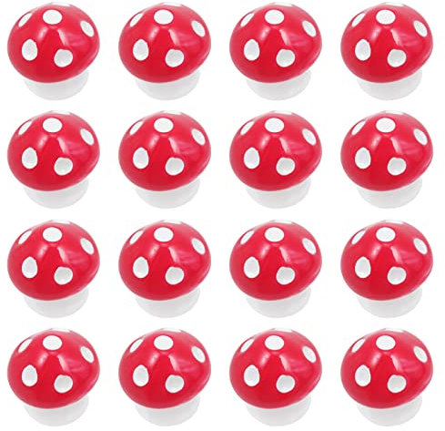 Vaguelly Pilz-modellbausatz 50 Stück Mini-Pilze Aus Kunstharz Realistische Kunstpilzfiguren Warmes für Miniaturszenen