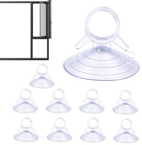 Ventouses En Verre De Voiture, 10 Ventouse Ø 45 Mm Ventouse Vitre, Ventouse Réutilisables Pare-Soleil Pour Voiture, Pour Vitres, Voitures, Et Rideaux Isolants De Camping-Car