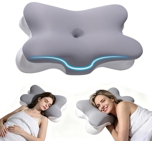 CKCLR Almohada Cervical, Soporte para Cuello, 60x40x9.5/8.5 cm