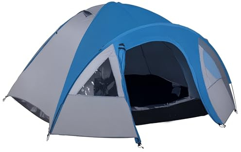 Outsunny Tente de Camping familiale 3 Personnes, légère, étanche, ventilée