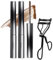 Judy Doll Mascara, Ksndurn Judy Doll Curling Iron Mascara 2 Stück - Lang und lockig, Wasserfest und Nicht Färbend (Braun)