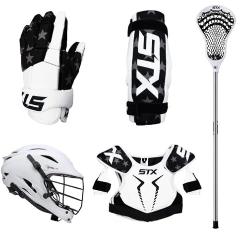 Lacrosse Unlimited 5-Piece STX Stallion USA Youth Starter Set with STX Rival Jr. Helmet