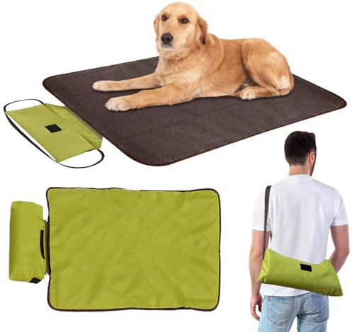 MEYAGOT Faltbare wasserdichte Haustier Decke,100 x 70cm wasserdichte Hundematte Für Outdoor Mit Tasche,Faltbare wasserdichte Hundedecke,Große Reisedecke Für Haustier Für Hunde Welpen Katzen