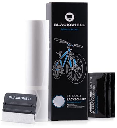 Blackshell® Fahrrad Schutzfolie für E-Bike, Pedelec, Elektrofahrrad - 21-teilig in transparent - starker Rahmenschutz, Steinschlagschutz-Set