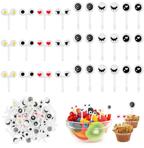 150 Pièces Mini Fourchettes à Fruits,Cure-dents à Motif de Dessin Animé pour Enfants Fourchette à Dessert Mignon pour Salade Fruit Fête Fêtes d'Enfants
