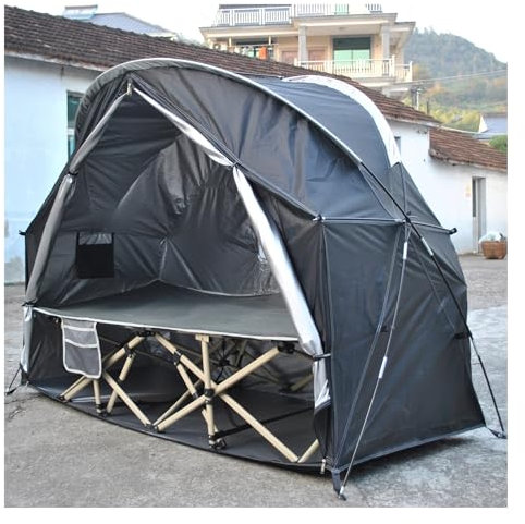 SLAHAJ Fishing Tent 2 Person Tents For Camping Waterproof, Easy Set UP Tent, Perfect Picnics, Fishing And Backyard CampingNot Include Camping Cot Ice Fishing Shelter(Black)