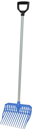 Kerbl EcoFork Mini 3230577 Fourche à fumier Bleu Dimensions 27,2 x 31 cm Poids 0,22 kg Fourche en Plastique/Manche en Aluminium