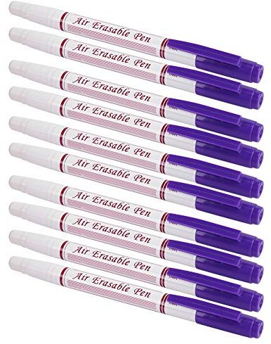 Haofy Rotulador de Pincel para Tela, Bolígrafo Borrable con Agua, 10 Piezas, Marcador de Tela de Doble Cabeza, Accesorios para Herramientas de Sastrería para Ropa, Zapatos, Cuero, Fibra Plástica,