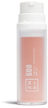 3INA MAKEUP - The 3 in 1 Foundation 608 - Rosa chiaro Fondotinta con Sottotono Rosa- Primer Correttore e Fondotinta Coprente Professionale con SPF 15 e Vitamina C - Vegan - Cruelty Free
