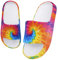 WYSFLY Kids Sliders Boys Girls House Slippers Non-Slip Summer Beach Pool Slide Sandals Tie Dye 3 UK