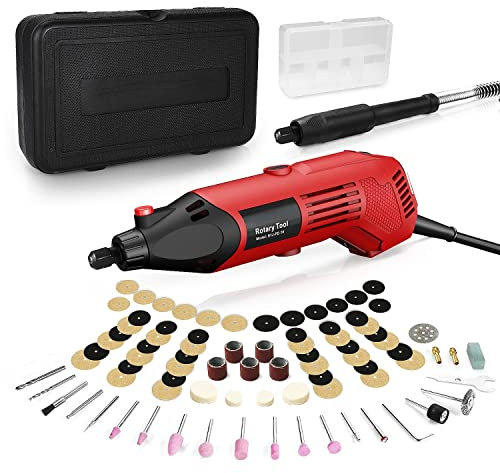Multifunktionswerkzeug 170W 8000-35000RPM Multitool Set, 6 Variable Geschwindigkeiten, Elektrischer Schleifer zum Schneiden, Schleifen, Polieren, Bohren und Gravieren mit Tragekoffer