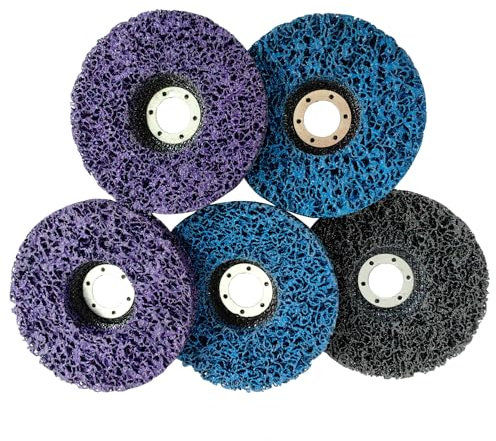 Juego de Discos de Limpieza Gruesos de 125mm CSD Disco Pulido Disco Limpieza 5 Piezas Mix Disco de Limpieza Grueso para Amoladora Angular Eliminación Costuras de Soldadura Oxido y Pintura