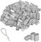Aluminium Pressklemmen, 4mm Aluminiumhülse Ovale, Metallhülsen, Aluminium Crimp Schlaufe, Draht Seilverbinder, für Seile Draht Seilverbinder, Stahlseil Drahtseil Kabel, Silber
