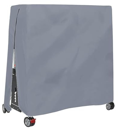 Jorzer Outdoor Table Cover Table Tennis Table Cover 420d Oxford Waterproof Fabric Table Cover Outdoor Table Tennis Table Protective Cover 185x165x70cm,Grey
