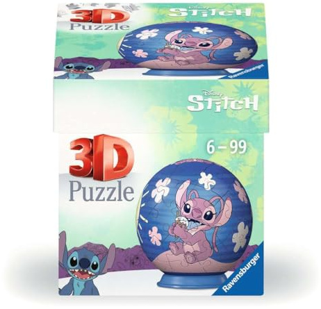 Ravensburger - Puzzle 3D Ball Disney Angel, 54 Pezzi, Bambini 6+ Anni | Puzzle 3D Disney Angel da 54 pezzi, gioco creativo e divertente per bambini dai 6 anni, ideale come idea regalo originale.