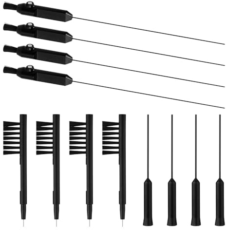 12uds Kit de Limpieza para Audífonos, Las Herramientas de Limpieza para Audífonos Incluyen Limpiador de Conductos Cepillo de Limpieza Accesorios para Amplificadores Auditivos