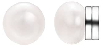 Airokiy Magnet Ohrringe Damen Without Piercings Magnet Ohrringe Perlen 6mm Weiße Ohrstecker Zum Anklipsen