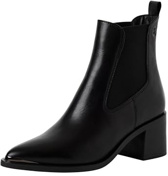 Tamaris Chelsea femme en cuir à talon bloc noir 37 EU