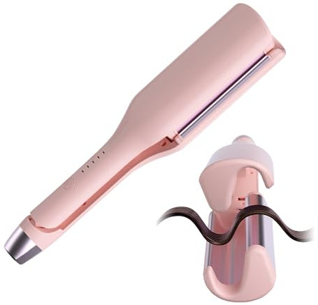 SGZIOO Fer a Onduler Cheveux, 32mm Cheveux Wavy Fer à Boucler, Boucleur Wavy,Température Réglable 130-210° C, Appareil Wavy Cheveux pour Cheveux Longs/Courts Rose