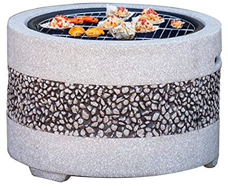 ZJFHEYUO Pozzo del Fuoco Esterno 55,5 cm/21,9 Kit Barbecue da Giardino, braciere da Giardino, caminetto da Campeggio, braciere a Legna da Esterno