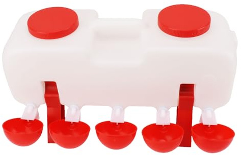 RASTKY Abbeveratoio Automatico per Polli Tazze Abbeveratoio per Polli da 10 Litri Alimentatore Semi Automatico per Pollame Accessori per Pollaio Anatre Oca Grande per