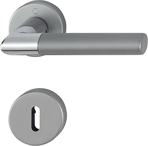 HOPPE Rosettengarnitur Lecce 1405/42KV/42KVS Alu, Bad, DIN L/R