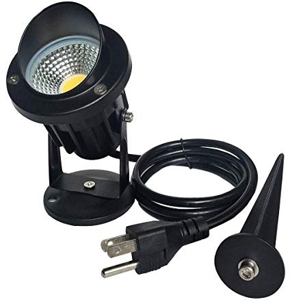 LED Outdoor Spotlight Flag Light 120V 10W Waterproof Spot Lights for Yard Flagpole House Tree Plug in Christmas Landscape Lighting (10W, Warmwhite)