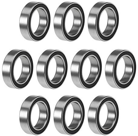 sourcing map 10 Stück Doppelt Abgedichtet Kugellager Kugellager Set Rillenkugellager 6700-2rs Z2 10mm x 15mm x 4 mm Chromstahl kugellager groß Skateboard Bearings Skateboard Kugellager