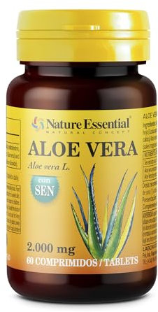 Aloe vera 2000 mg 60 comprimidos | Bote para 1 Mes | Sen y Calcio | Sistema Hepático